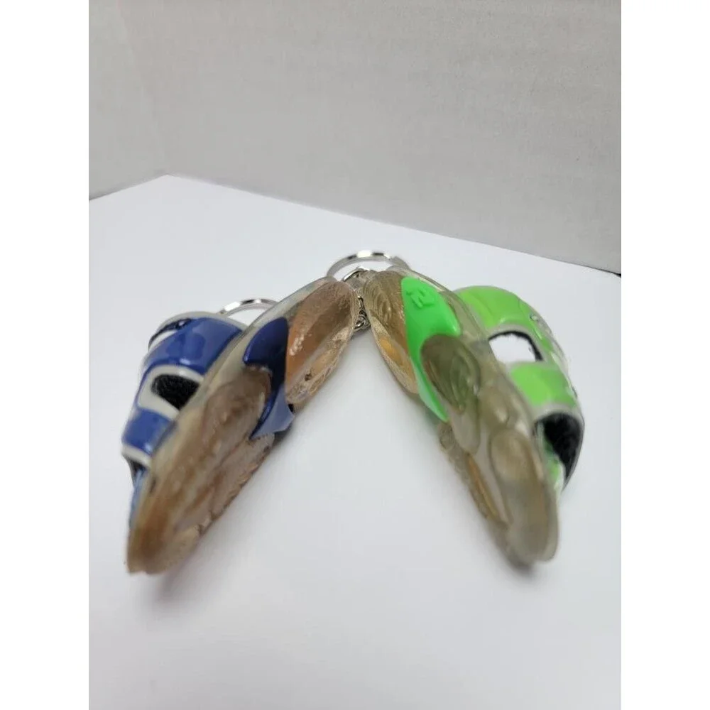 Rider Sandals Keychains Lot of 2 Blue and Green Slide Sandal Keyrings